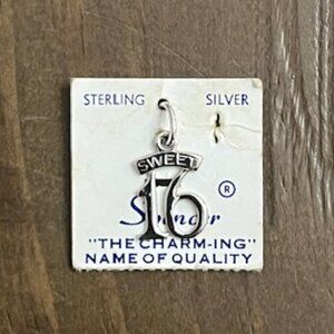 Spencer Vintage Sterling Silver Sweet 16 Charm Pendant